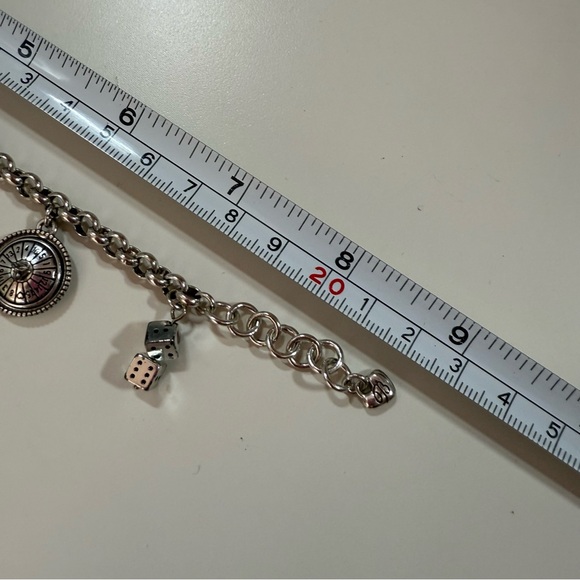 Brighton Silver vintage Vegas Charm Bracelet Cards Martinis - Picture 12 of 17